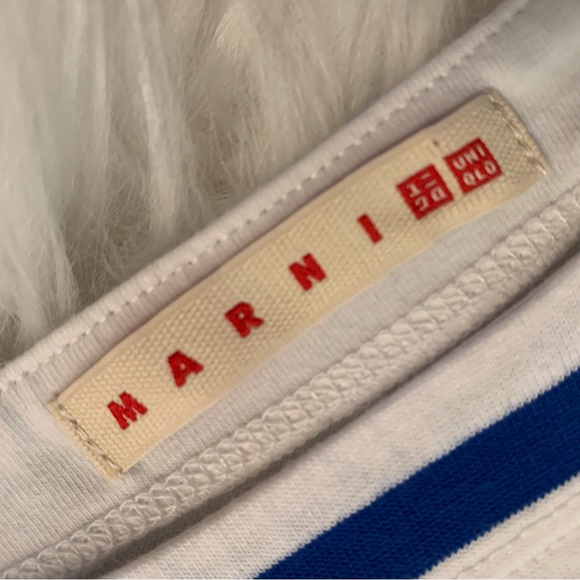Marni x Uniqlo NWOT Striped Red White Blue Yellow Colorblock Stripes Dress Small - Picture 4 of 16